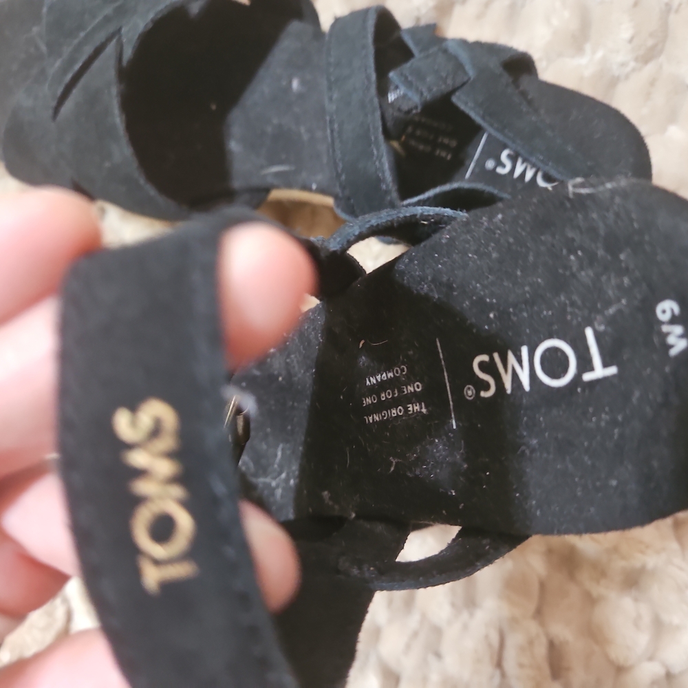 TOMS Black Sandals